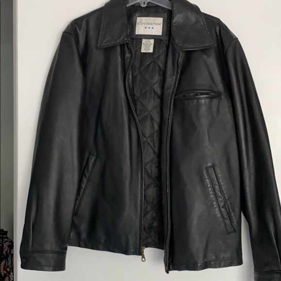 Covington Other - Leather men’s jacket zipper up